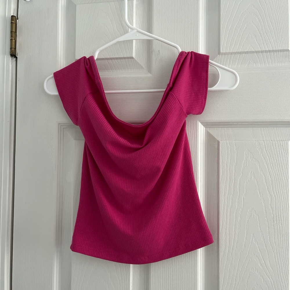 Urban Outfitters Pink Draped Sleeveless Blouse